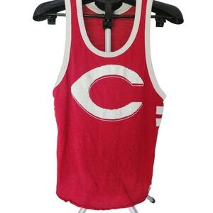 Pink Tank Top Womens Size Extra Small Red Racerback Striped Reds Logo Sporty